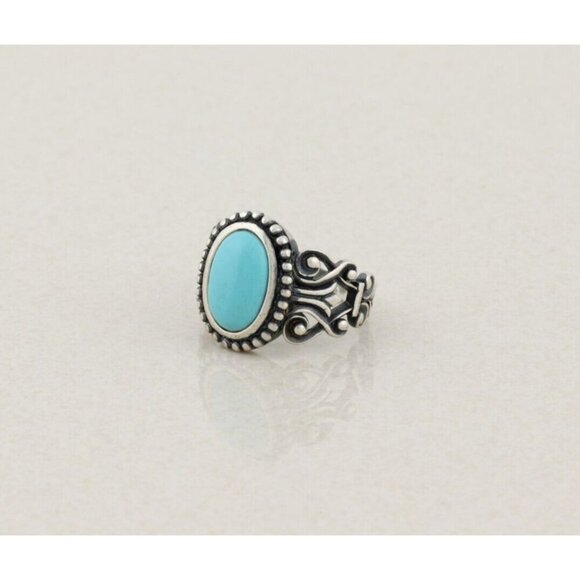 Sterling Silver Turquoise Ring Size 6 1/2 Vintage Avon - Picture 5 of 9